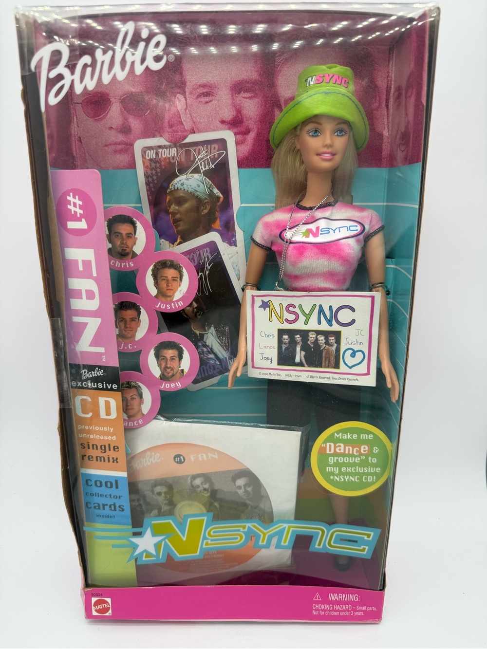 Vintage 2000 Mattel Nsync Barbie Doll 1 Fan Boy Band Music Sealed Toy Collection